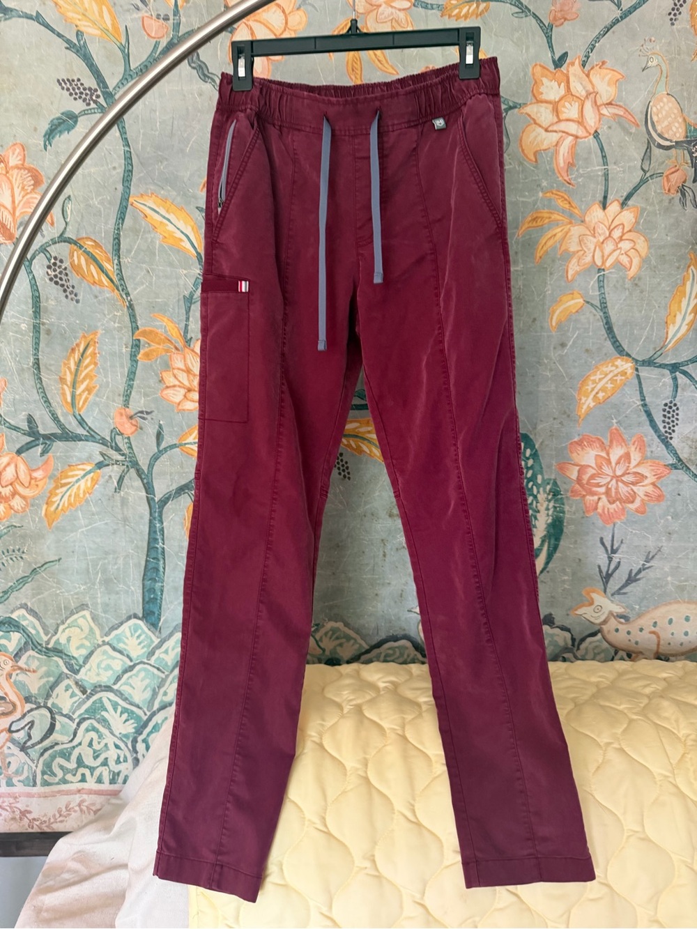 MEDICLO Burgundy Performance Scrub Pants XS Jogger Medical Uniform Bottoms